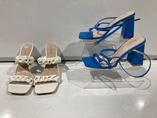 2 X FOOTWEAR TO INCLUDE RAID JULIETT BLUE HEELS 5 RRP £95