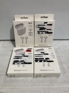 BOX OF RED5 WHITE WIRELESS EARBUDS