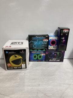 BOX OF ITEMS TO INCLUDE WINNING LIGHT UP EYES