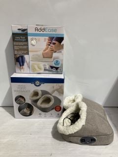 BOX OF ITEMS TO INCLUDE HEATED FOOT MASSAGER