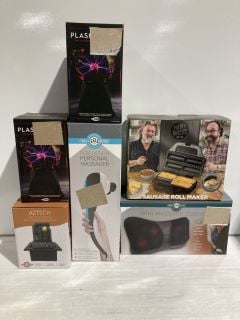 BOX OF ITEMS TO INCLUDE PERCUSSION PERSONAL MASSAGER