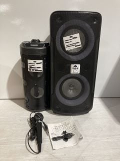 BOX OF ITEMS TO INCLUDE TYPHOON 101 SPEAKER