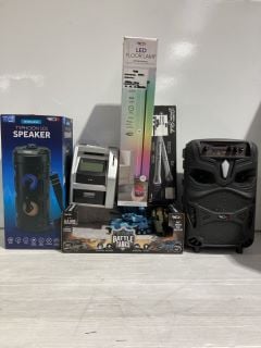 BOX OF ITEMS TO INCLUDE TYPHOON 101 SPEAKER