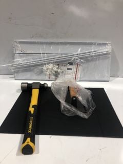 BOX OF ITEMS TO INCLUDE ROUGHNECK HAMMER