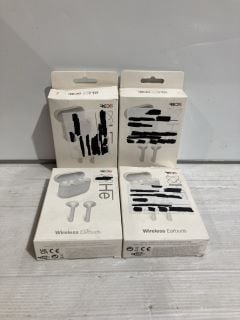 BOX OF RED5 WHITE WIRELESS EARBUDS