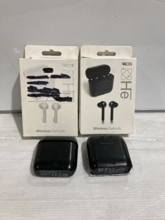 BOX OF RED5 BLACK WIRELESS EARBUDS