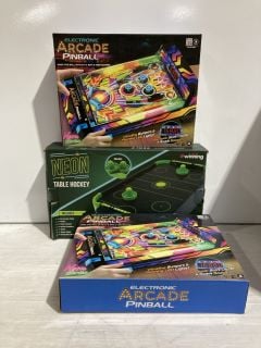 3 X ITEMS TO INCLUDE NEON TABLE HOCKEY