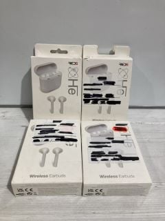 BOX OF RED5 WHITE WIRELESS EARBUDS