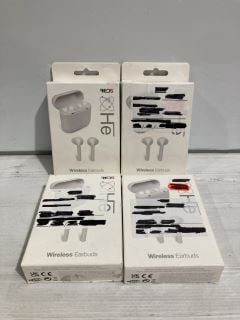 BOX OF RED5 WHITE WIRELESS EARBUDS