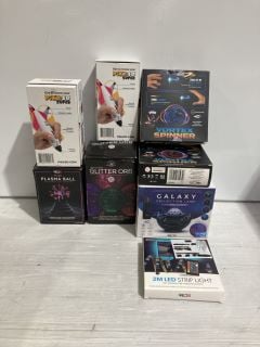 BOX OF ITEMS TO INCLUDE GALAXY PROJECTION LIGHT WITH WIRELESS SPEAKER