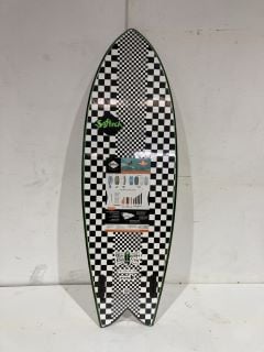 SOFTECH KYUSS KING FISH  SURFBOARD 5FT 8, CHECKERED RRP £380