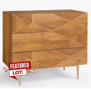 JOHN LEWIS + SWOON MENDEL 3 DRAWER CHEST BROWN (003249788) RRP £599