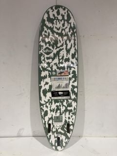 SOFTECH BOMBER SURFBOARD 6FT 10, SMOKE GREEN/WHITE RRP £435