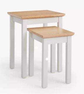 JOHN LEWIS ANYDAY WILTON NEST, SET OF 2, TABLES LINEN  (003254589) RRP £149