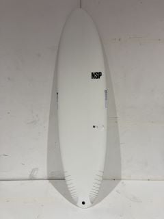 NSP PROTECH FUN SURFBOARD 6FT 8, WHITE TINT RRP £420