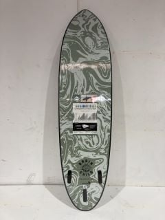 SOFTECH BRAINCHILD SURFBOARD 7FT 0, SMOKE GREEN WAVE RRP £430