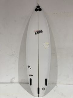 CHANNEL ISLANDS AL MERRICK TWO HAPPY SURFBOARD 6FT 2, CLEAR RRP £600