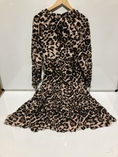 1 X BOX OF PREMIUM DESIGNER APPAREL TO INCLUDE VERY ANIMAL PRINT DRESS SIZE 10