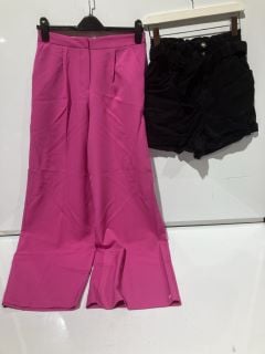 1 X BOX OF PREMIUM DESIGNER APPAREL TO INCLUDE MICHELLE KEEGAN PINK TROUSERS SIZE 10