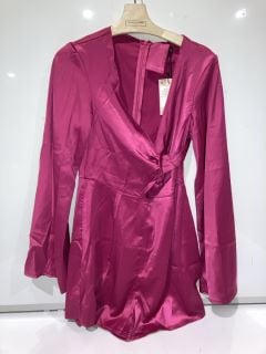 1 X BOX OF PREMIUM DESIGNER APPAREL TO INCLUDE MISSGUIDED HOT PINK ROMPER SIZE 8