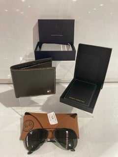 1 X RAYBAN GLASSES+2X TOMMY HILFIGER WALLET+DUKE AND DEXTER WALLET