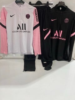 2 X PSG PINK/BLACK TRAINING JOGGERS 2X PSG PINK/BLACK TRAINING JUMPER