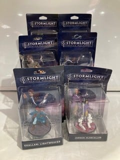 BOX OF ITEMS TO INCLUDE STORMLIGHT PREMIUM MINIATURES ADOLIN SHARDBEARER