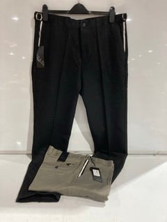 1 X PRADA GREEN CASUAL PANTS SIZE 38 & 1X PRADA BLACK CASUAL PANTS SIZE 38