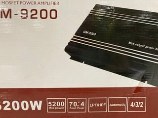 MOSFET POWER CAR AMPLIFIER 5200W