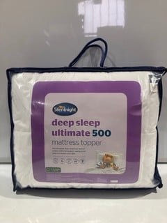 1 X SILENTNIGHT DEEP SLEEP ULTIMATE 500 MATTRESS TOPPER+SILENTNIGHT ANTI-ALLERGY DUVET