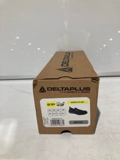 BOX OF SHOES TO INCLUDE DELTAPLUS METAL SAFETY WORK BOOTS