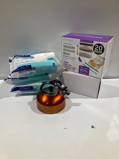 BOX OF ITEMS TO INCLUDE CONTI CLEANSING DRY WIPES