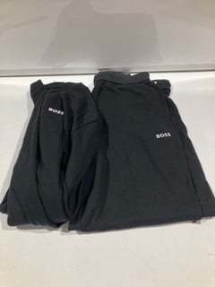 HUGO BOSS WAFFLE LONG HOMEWEAR SET BLACK SIZE XL