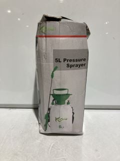 1 X BOX OF GARDEN ITEMS TO INLCUDE 5L PRESSURE SPRAYER