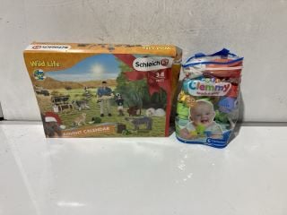 1 X BOX OF TOYS TO INCLUDE SCHLEICH WILD LIFE SET