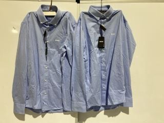 2 X PREMIUM DESIGNER APPAREL TO INCLUDE HUGO BOSS BLUE SHIRT SIZE M TOTAL RRP £160