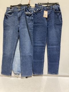 3 X PREMIUM DESIGNER APPAREL TO INCLUDE MISSGUIDIED JEANS BLUE SIZE 6 TOTAL RRP £120