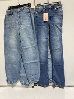 3 X PREMIUM DESIGNER APPAREL TO INCLUDE MISSGUIDIED JEANS BLUE SIZE 6 TOTAL RRP £120