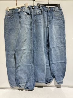 3 X PREMIUM DESIGNER APPAREL TO INCLUDE MISSGUIDIED JEANS BLUE SIZE 10 TOTAL RRP £120