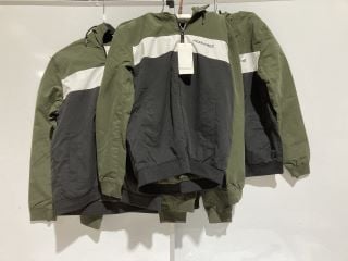 3 X PREMIUM DESIGNER APPAREL TO INCLUDE JACK AND JONES JACKETS SIZE S TOTAL RRP £135