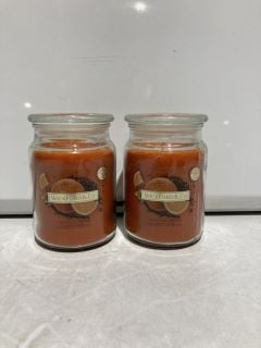 2 X WICKFORD & CO SCENTED CANDLE CHOCOLATE ORANGE SCENT