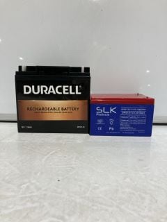 2 X BIG RECHARGABLE BATTERY'S TO INLCUDE DURACELL