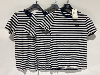 3 X BARBOUR FERRYSIDE WOMEN'S T SHIRT SIZE 8