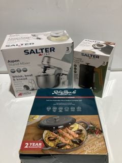 ITEMS TO INCLUDE SALTER ASPEN STAND MIXER, SALTER TORONTO RAPID BOIL KETTLE