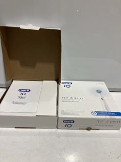 2 X ORAL B IO TEST DRIVE KIT 25 BRUSH HEADS