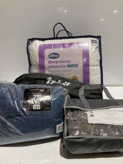 BOX OF ITEMS TO INCLUDE SILENTNIGHT DEEP SLEEP ULTIMATE 1000 MATTRESS TOPPER KING SIZED