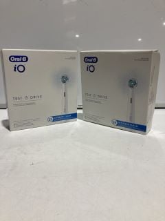 2 X ORAL B IO TEST DRIVE 25 ULTIMATE CLEAN BRUSH HEADS