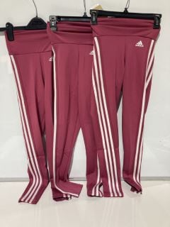 PINK / WHITE ADIDAS TIGHTS BUNDLE SIZE 2 XS