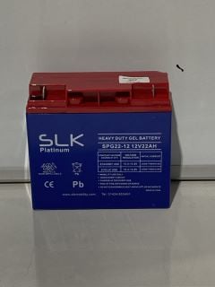 SLK PLATINUM HEAVY DUTY GEL BATTERY SPG22-12 12V22AH