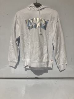 DESIGNER CLOTHING ITEMS TO INCLUDE WHITE LEVIS HOODIE JUMPER SIZE 14